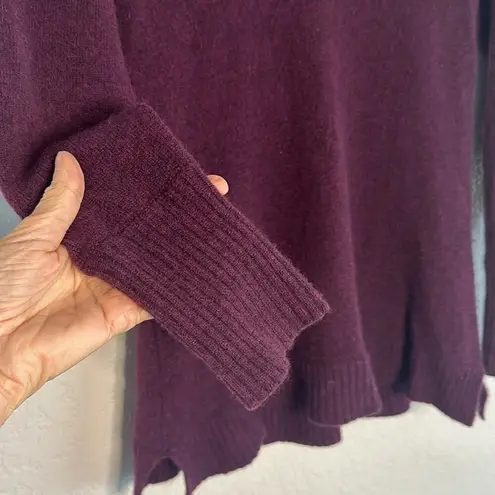 Peck & Peck Vintage Wool Cashmere Sweater Cowl Neck Purple Plum Cozy Fall Winter