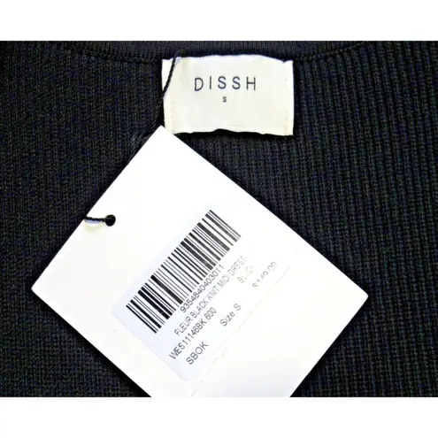 Dissh NWT Fleur Midi in Black Stretch Ribbed Knit Tank Dress S