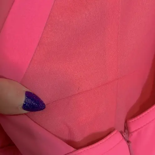 Mac Duggal NWOT Ieena for Pink One Shoulder Open Back Jersey Mermaid Gown 26266