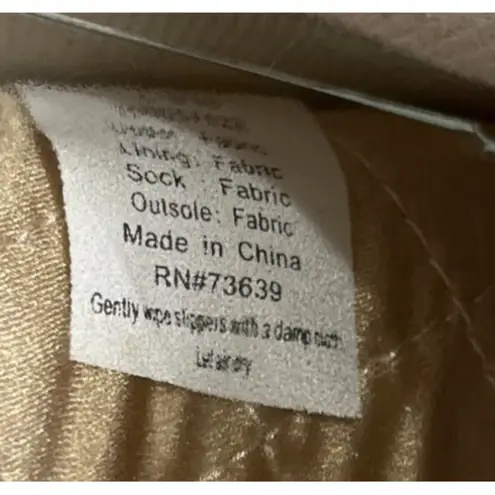 Womens Gray Velvet Quilted Slippers With Faux Fur Pom