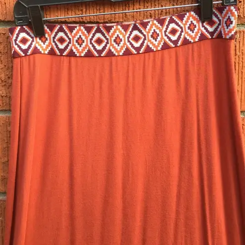 Bobeau 💜Stretch maxi skirt.colorful band(stain last pic)