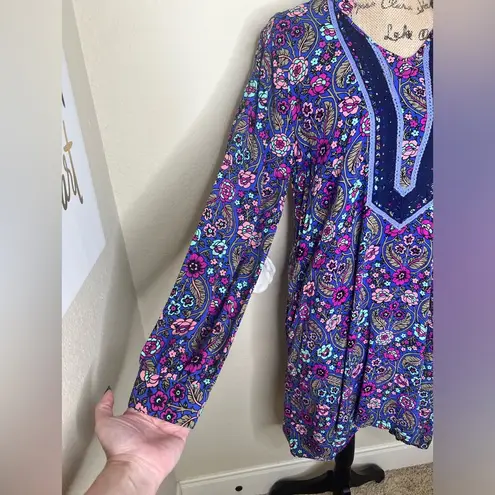 Matilda Jane NTM: Thoughts & Dreams High Low Floral Blueish Purple Dress Sz L