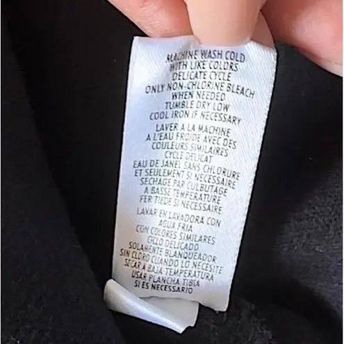 Casual Corner Annex Sports Womens Black Blue Zip Up Collared Sporty Sweater Size L