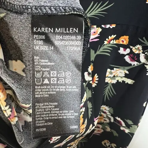 Karen Millen Daisy Floral Jumpsuit Sleeveless Square neck Women’s Size 10