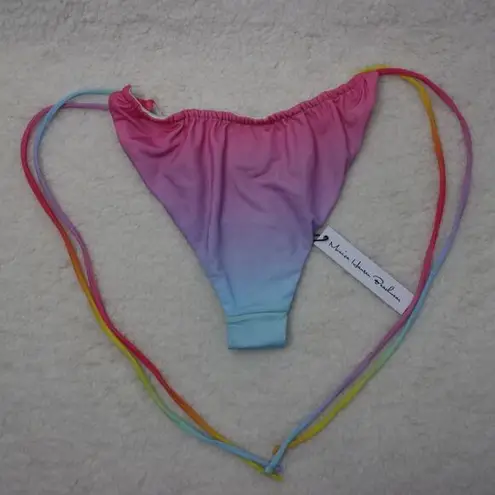 NEW Monica Hensen Beachwear MHB miami vice string bikini bottom, size XS Pink
