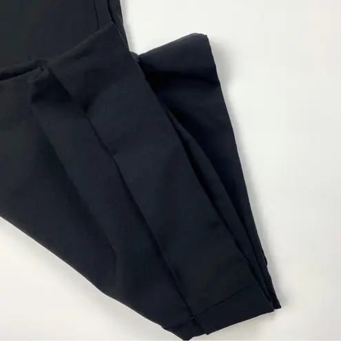 PHI Women's Wool Blend Cuffed Hem Cropped Trouser Black Size 8