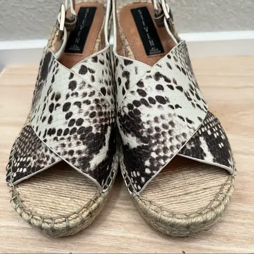 Steven By Steve Madden Steven Steve Madden Stelarr Animal Snake Leather Espadrille Wedge Heel 5