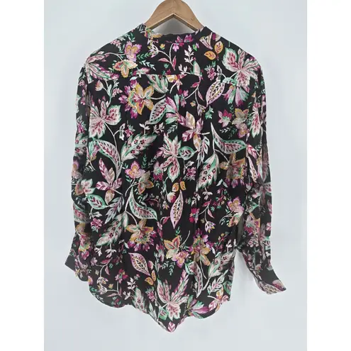 Isabel Marant Etoile Catchell Shirt Tunic Top Button Down High Low Size 34 XS