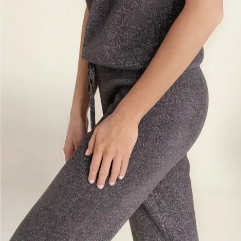 Barefoot Dreams Rib Trim Jogger Carbon Lurex Size XL NEW