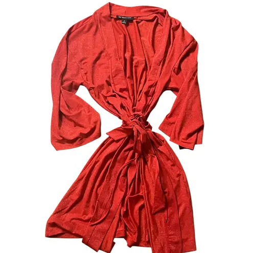 I.N.C. International Concepts Women's. Sparkle Robe ONLY Macy's Exclusive Size M Red Size M