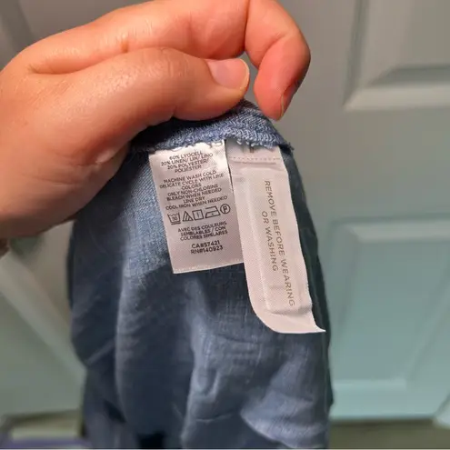 Loft  Light Blue Chambray Jumpsuit‎ Women’s 8 Western Country Summer Beach Resort