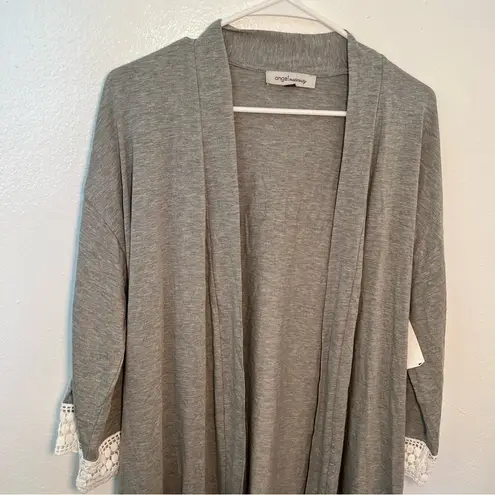 Angel Maternity Birthing and Nursing Robe Heather Gray Size undefined