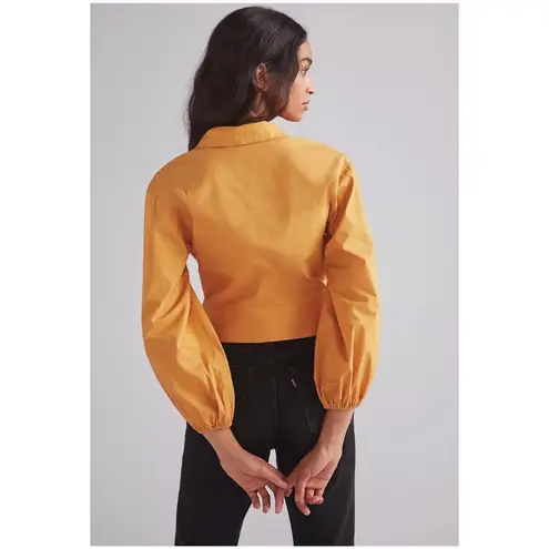 Sunday in Brooklyn ANTHROPOLOGIE Twist Front Crop Blouse Size M