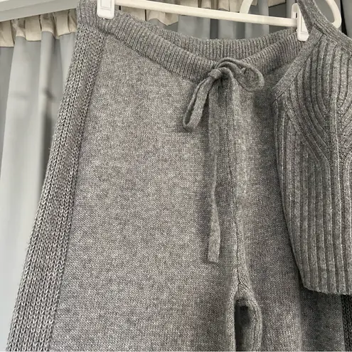 AUDEN Knit Set Gray Ribbed Loungewear Medium