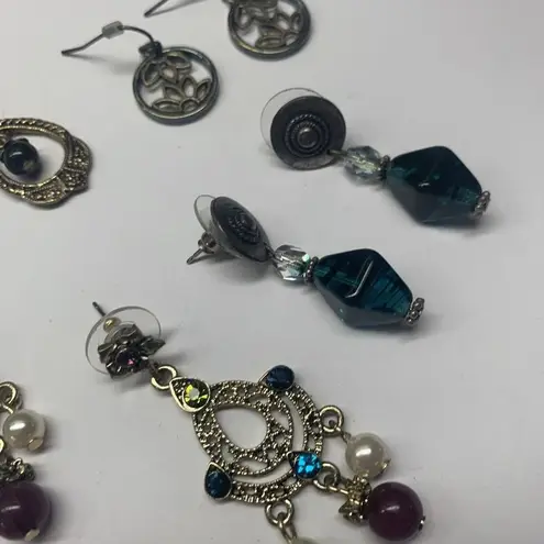 Lot Of 4 Pretty Costume Earrings Pierced Dangle Mix