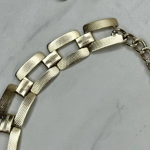 Lightweight Textured Gold Tone Belly Body Metal Chain Link Belt Size XS Small S