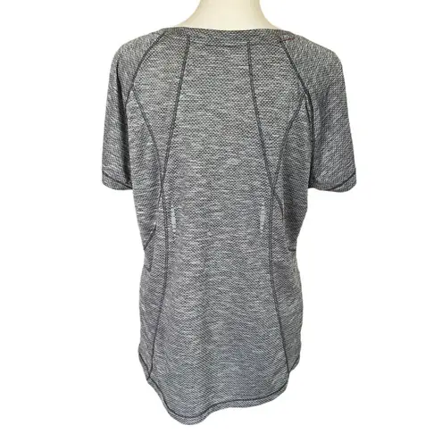 Avia women's XL gray heather stretchy pullover short sleeve crew neck t-shirt