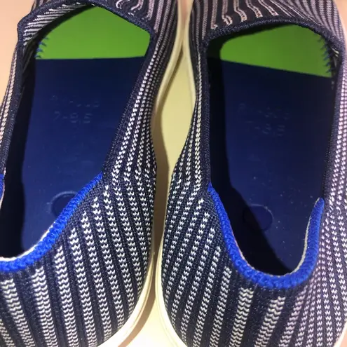 Rothy's  Riviera Pinstripe Shoes Womens 7.5 Blue Stripe Slip On Retired Rothy’s