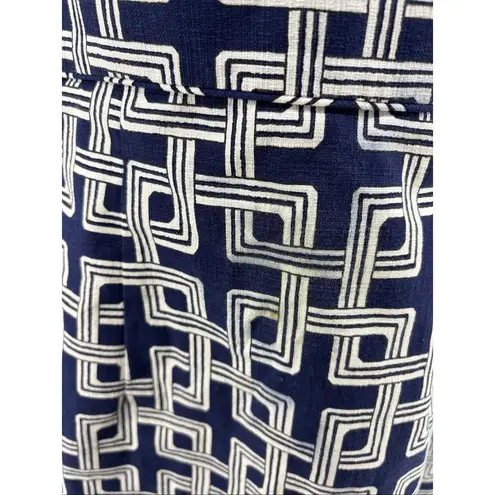 ORIGINAL MILLY OF NEW YORK Size 4 NAVY BLUE WHITE CHAIN STRAP Short DRESS