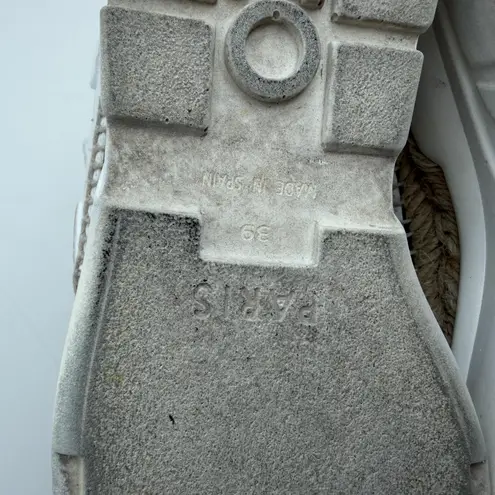 Kenzo Espadrille Sneakers Womens 8.5 EU 39 Black White Platform Rope Slip On