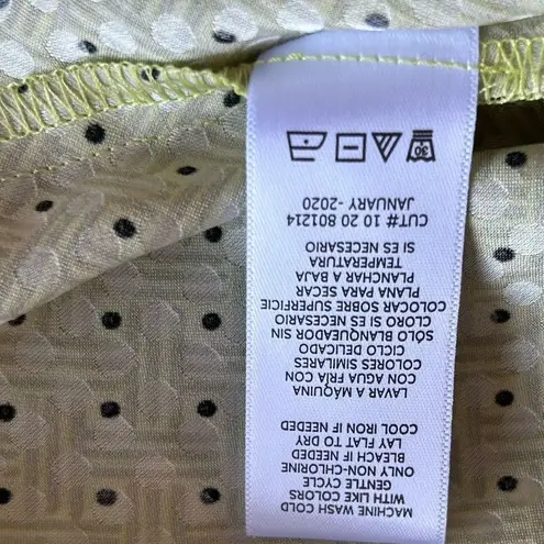 Love Whit by Whitney Port Citron Dot Tie Waist Polka Dot Maxi Dress Size Small Green