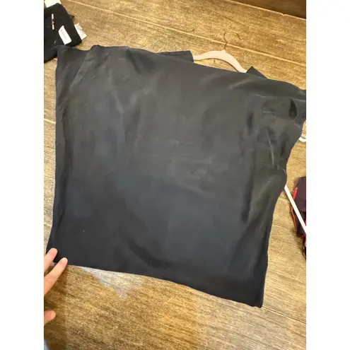 ADAY Women's Save The Date Sleeveless Front Zip Midi Dress Size Small Black