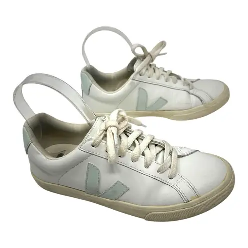 VEJA Esplar Leather White Sneakers Size 38 (US 7)