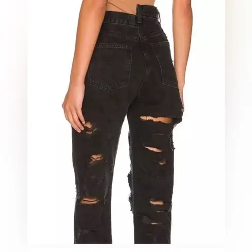 AGOLDE  Criss Cross Straight Jeans Feverish Distressed black in color 27 NWT - Image 2
