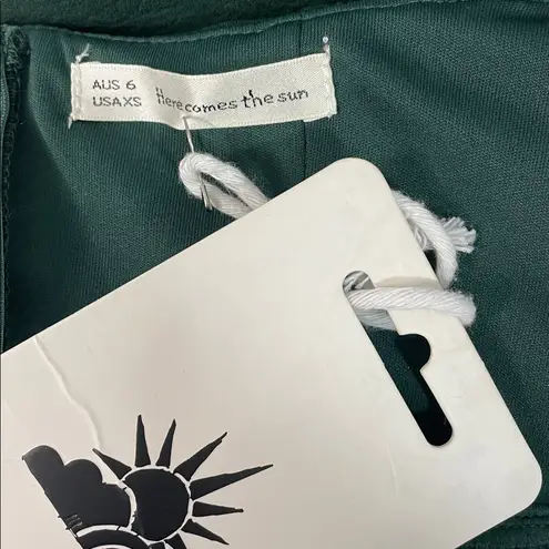 Here Comes the Sun Ruffle Green Sleeveless Dress