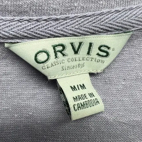 Orvis Linen Blend Lavender Womens Top Medium Beachy Coastal Nautical Girly Chic