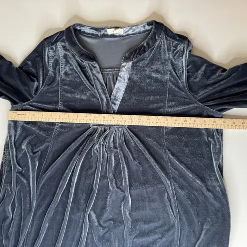 easel Velvet Tunic Top 2X Gray Long Sleeve Whimsigoth Boho Fall Comfy Relaxed
