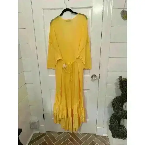Free People  Beach Yellow Maxi Dress‎ size M NWT