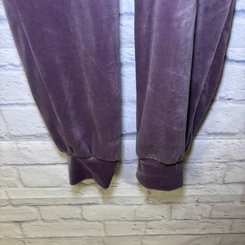 Cable & Gauge Sport Plush Velour Tracksuit Set Womens Medium Purple Top Pants