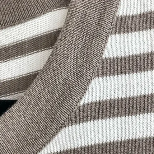 Banana Republic  Womens Gray White Striped Sweater Dress Size M