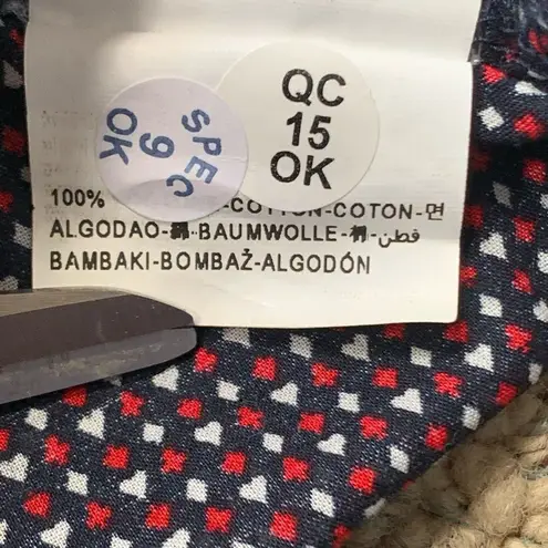 United Colors Of Benetton Benetton Shirt Black Red Long Sleeve Button Front Card Suits Novelty Print