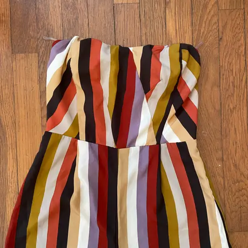 Le lis  Strapless Multicolor Stripe Wide Leg Jumpsuit – Size Small - Image 4