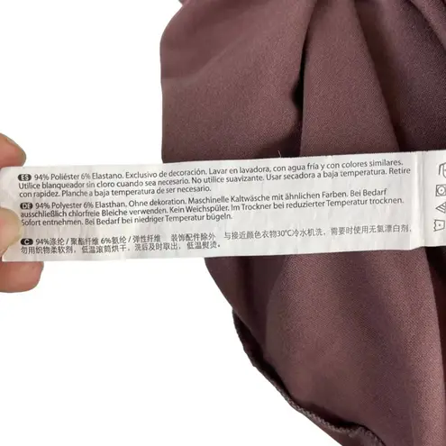 Zobha Laura Twist Front Long Sleeve Athletic Yoga Crop Top Mauve Size Small