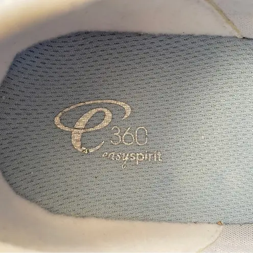 Easy Spirit e360 lace-free slip on shoes light grey and white womens 7 1/2 wide