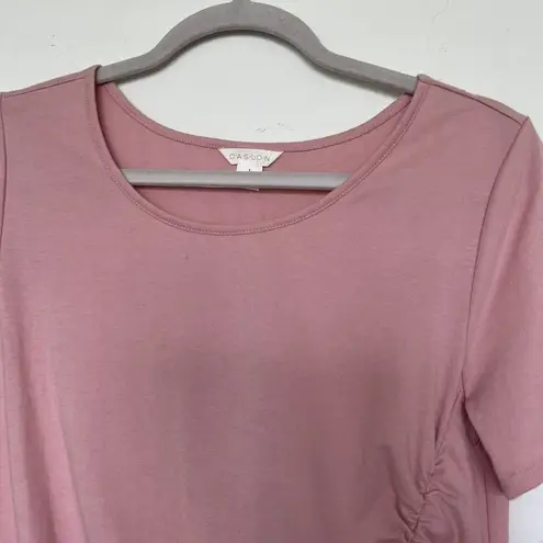 Caslon  rushed T shirt top Short Sleeve casual top pink SMALL summer