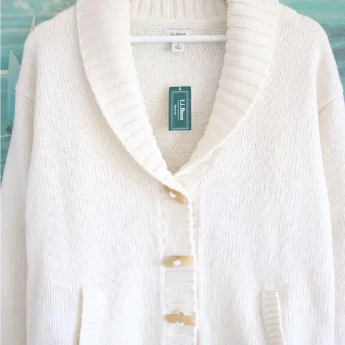 L.L.Bean NEW  Cream wool sweater size small