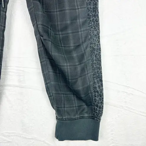 Anthropologie  Nomad Joggers Size Small Petite Gray Plaid Leopard Tencel Lyocell