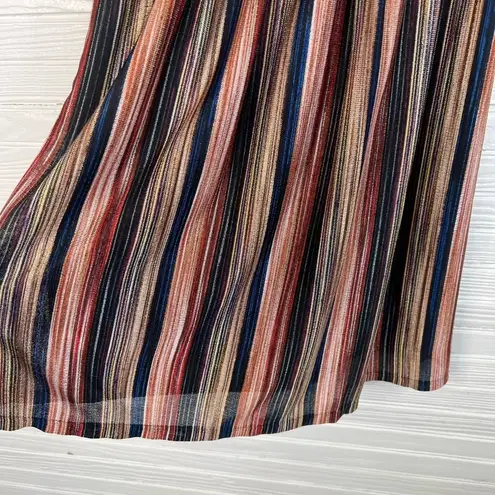 BCBGeneration  Multicolored Striped Spaghetti Strap Dress V Neck New Size 4