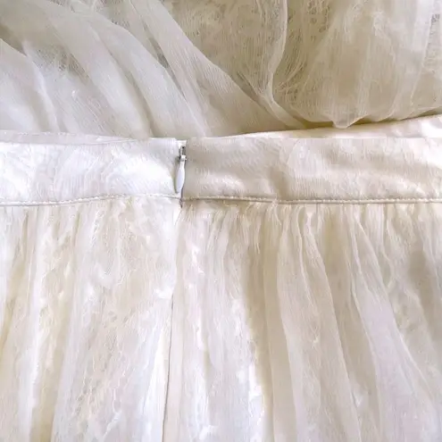 Anthropologie DINGED GEM | NWT |  x GEISHA DESIGNS Ivory Lace Overlay Maxi Skirt