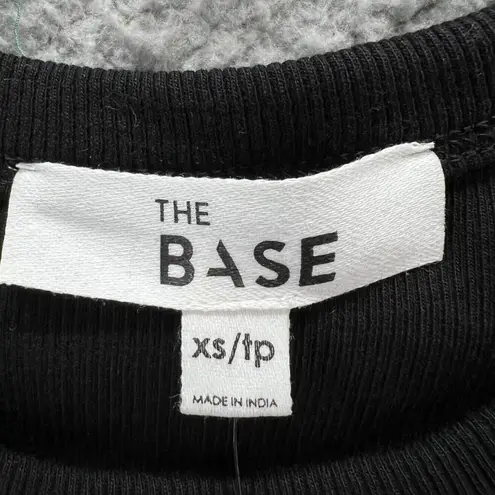 The Base Tank Top Womens XS Black Ribbed Lightweight Stretch Basic Layering NEW