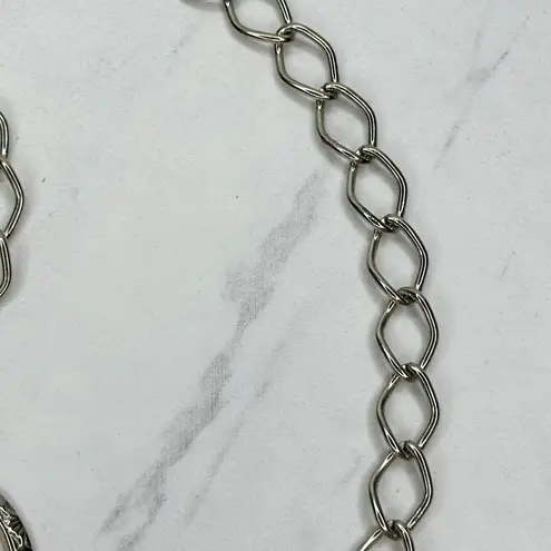 Simple Silver Tone Belly Body Metal Chain Link Belt Size Small S Medium M