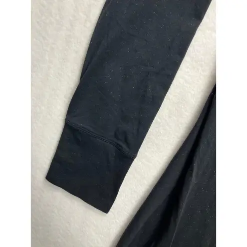 Soma Black Sparkle Knit Long Sleeve Tunic Top Shirt Women's Medium