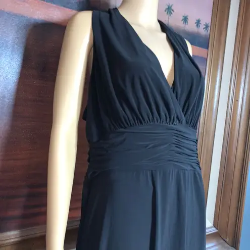 Evan Picone Black Empire Waist Cocktail Dress Size 16