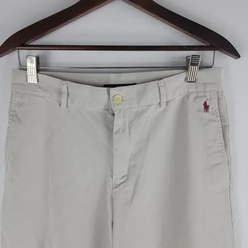 Ralph Lauren  Sport Wide leg Capris Pants White Logo Size 10