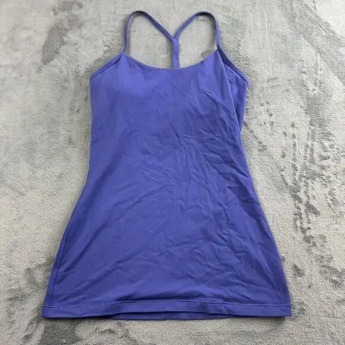 Lululemon  Womens Power Y Tank Size 4 Purple Racerback Padded Athletic Tenniscore