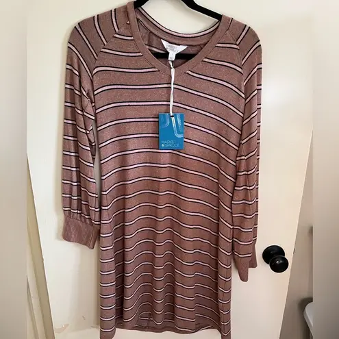 Market & Spruce NEW  Pink Stripe Sweater Dress - Small‎